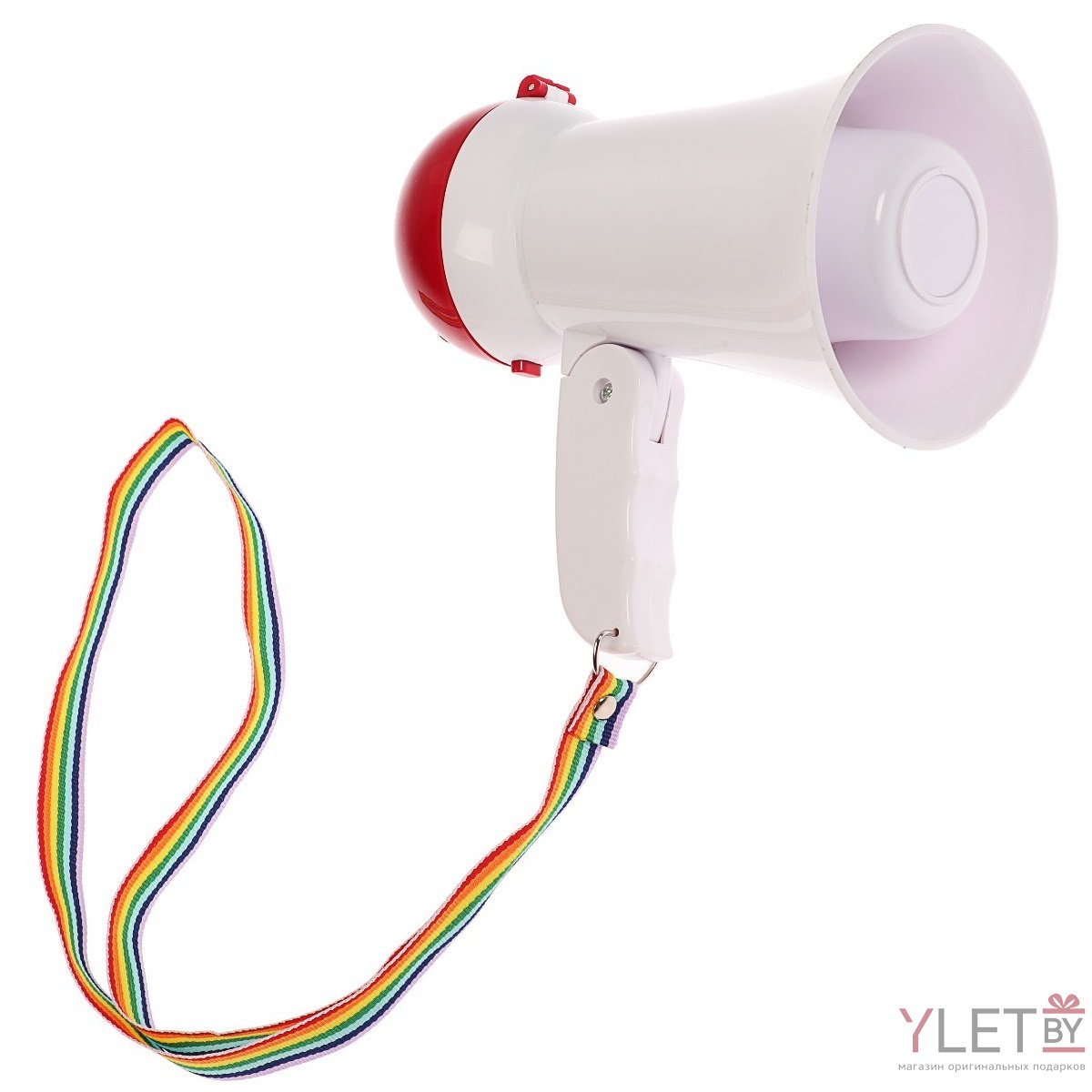 Мегафон ручной Rad-02, 5 Вт, дальность до 50 м, запись 10 сек, Белый