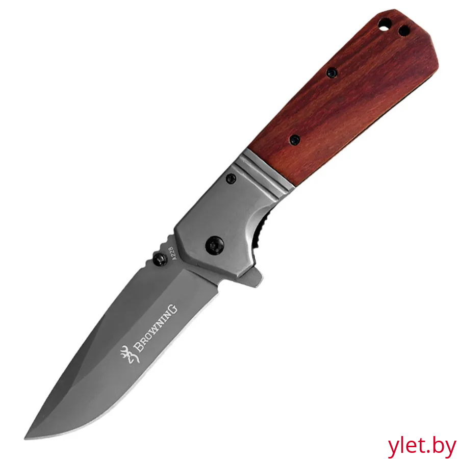 Нож складной Browning с гладкой вставкой А228