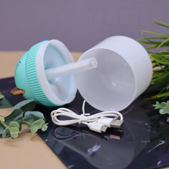 Настольный увлажнитель воздуха -  ночник "Cat", green, (портативный, USB)