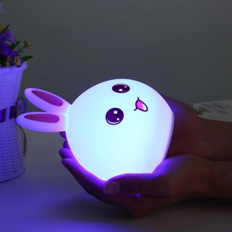 Силиконовый LED ночник Зайчик