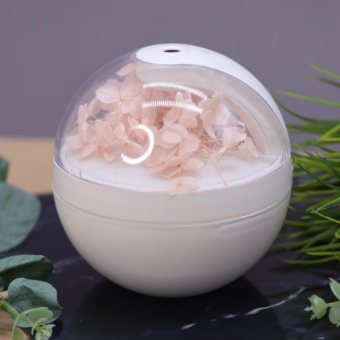 Настольный увлажнитель воздуха -  ночник "Flower", peach, (портативный, USB)