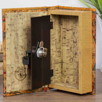 Сейф книга Старинные карты мира, 21х13х5 см