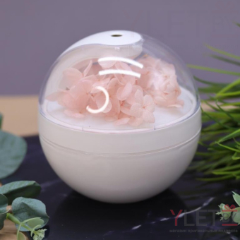Настольный увлажнитель воздуха -  ночник "Flower", peach, (портативный, USB)