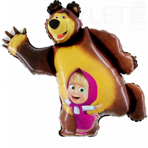 Шар (42"/107 см) Фигура, Маша и медведь