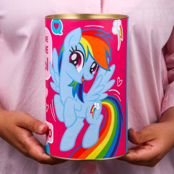 Копилка металлическая, 20.5 см × 12 см × 12 см, XXL «На маленькие и большие мечты», My Little Pony