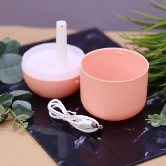 Настольный увлажнитель воздуха -  ночник "Lucky flower", pink, (портативный, USB)