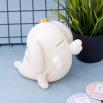 Копилка "King hare", white (14 см), пластик