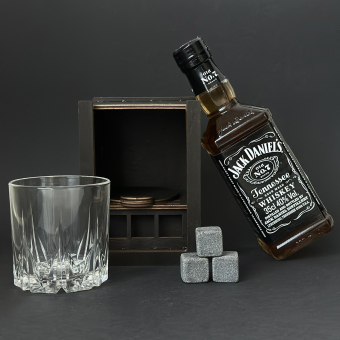 Набор для виски Premium «Whiskey стакан и сигара» (cтакан + 3 камня)