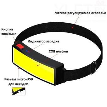 Фонарь налобный аккумуляторный TM-G14