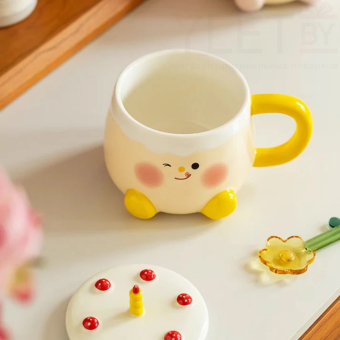 Кружка «Funny cake», yellow (460 ml)