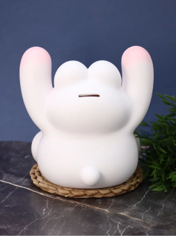 Копилка "Rabbit paws up" (в комплекте с табличкой и маркером), 21 см