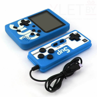 Игровая приставка SUP Game box Plus 400 игр в 1 с джойстиком Синяя