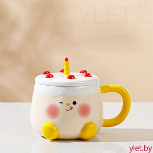 Кружка «Funny cake», yellow (460 ml)