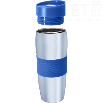 Термокружка с кнопкой 400ml Синяя
