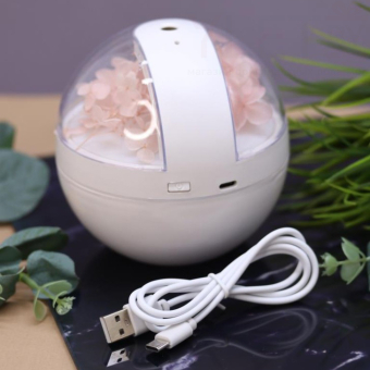 Настольный увлажнитель воздуха -  ночник "Flower", peach, (портативный, USB)