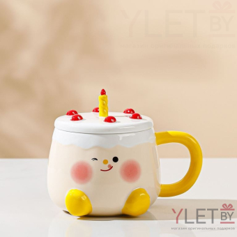 Кружка «Funny cake», yellow (460 ml)