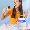 Караоке колонка Bluetooth с микрофоном Белая Караоке колонка Bluetooth с микрофоном Белая