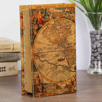 Сейф книга Старинные карты мира, 21х13х5 см