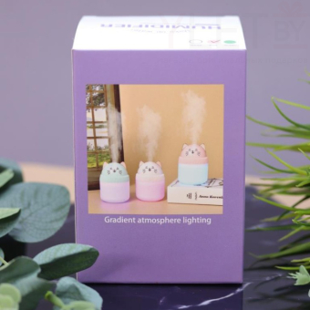 Настольный увлажнитель воздуха -  ночник "Cat", green, (портативный, USB)