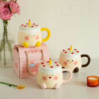 Кружка «Funny cake», yellow (460 ml)