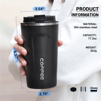 Термокружка Coffee черная 510 мл