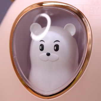 Настольный увлажнитель воздуха -  ночник "Bear in a spacesuit", pink, (портативный,  USB)