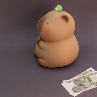 Копилка капибара "Big Capybara Frog Friend"