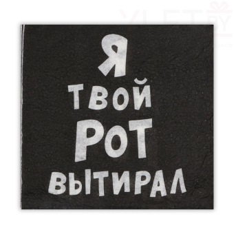 Салфетки бумажные однослойные Гармония цвета «Я твой рот вытирал», 24х24 50 шт. уп