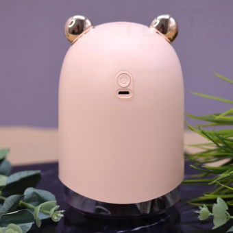 Настольный увлажнитель воздуха -  ночник "Bear in a spacesuit", pink, (портативный,  USB)
