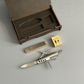 Подарочный набор " Настоящему мужчине"  (мультитул, USB зажигалка Ciger, зарядный кабель)
