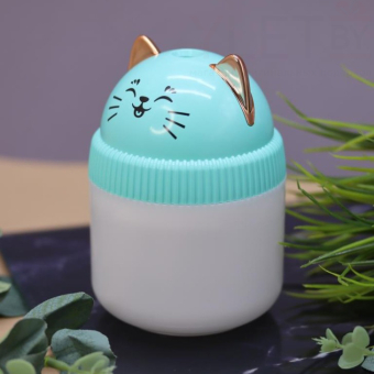 Настольный увлажнитель воздуха -  ночник "Cat", green, (портативный, USB)