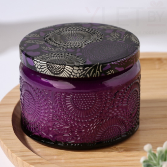Свеча ароматическая в банке San Black Frutis Ежевика, 5 х 7 см
