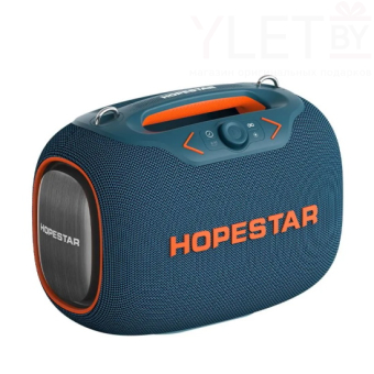 Портативная колонка Hopestar Party Box 120W с двумя микрофонами Синяя