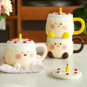 Кружка «Funny cake», yellow (460 ml)