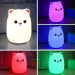 Силиконовый LED ночник Котик