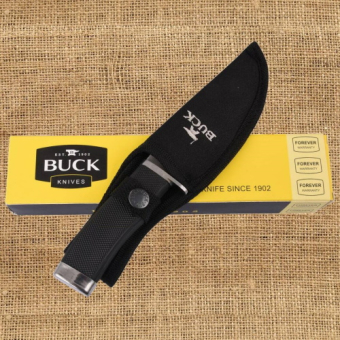 Нож фиксированный Buck в чехле Черный