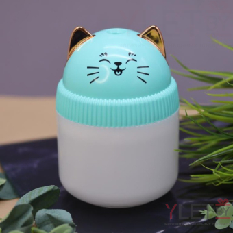 Настольный увлажнитель воздуха -  ночник "Cat", green, (портативный, USB)