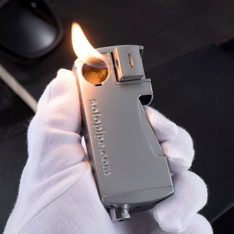 Курительный девайс с зажигалкой Solopipe Платина